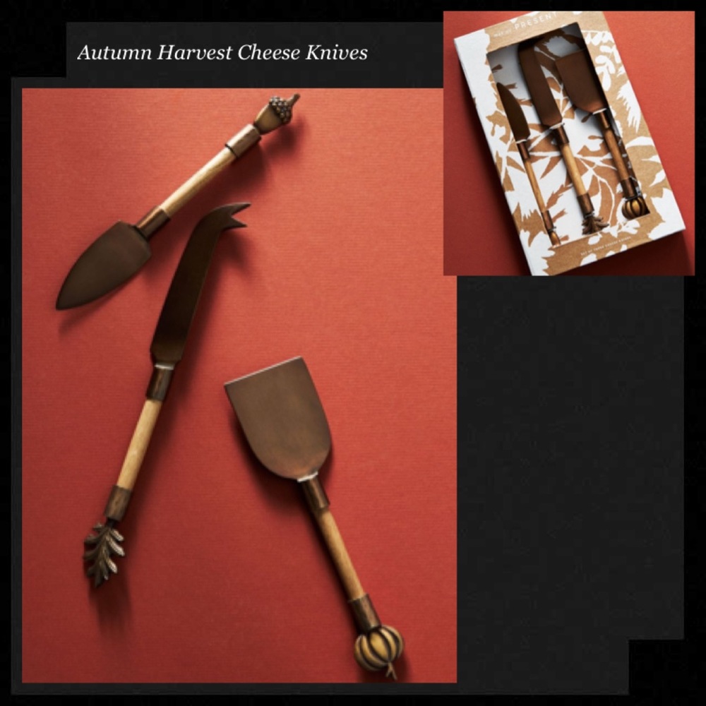 AUTUMN HARVEST Cheese Knives (Set of 3)